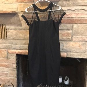 CB Black Dress with Sheer Top size 10